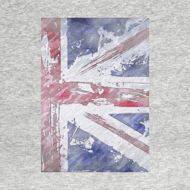 Rustic Union Jack Flag by BethsdaleArt